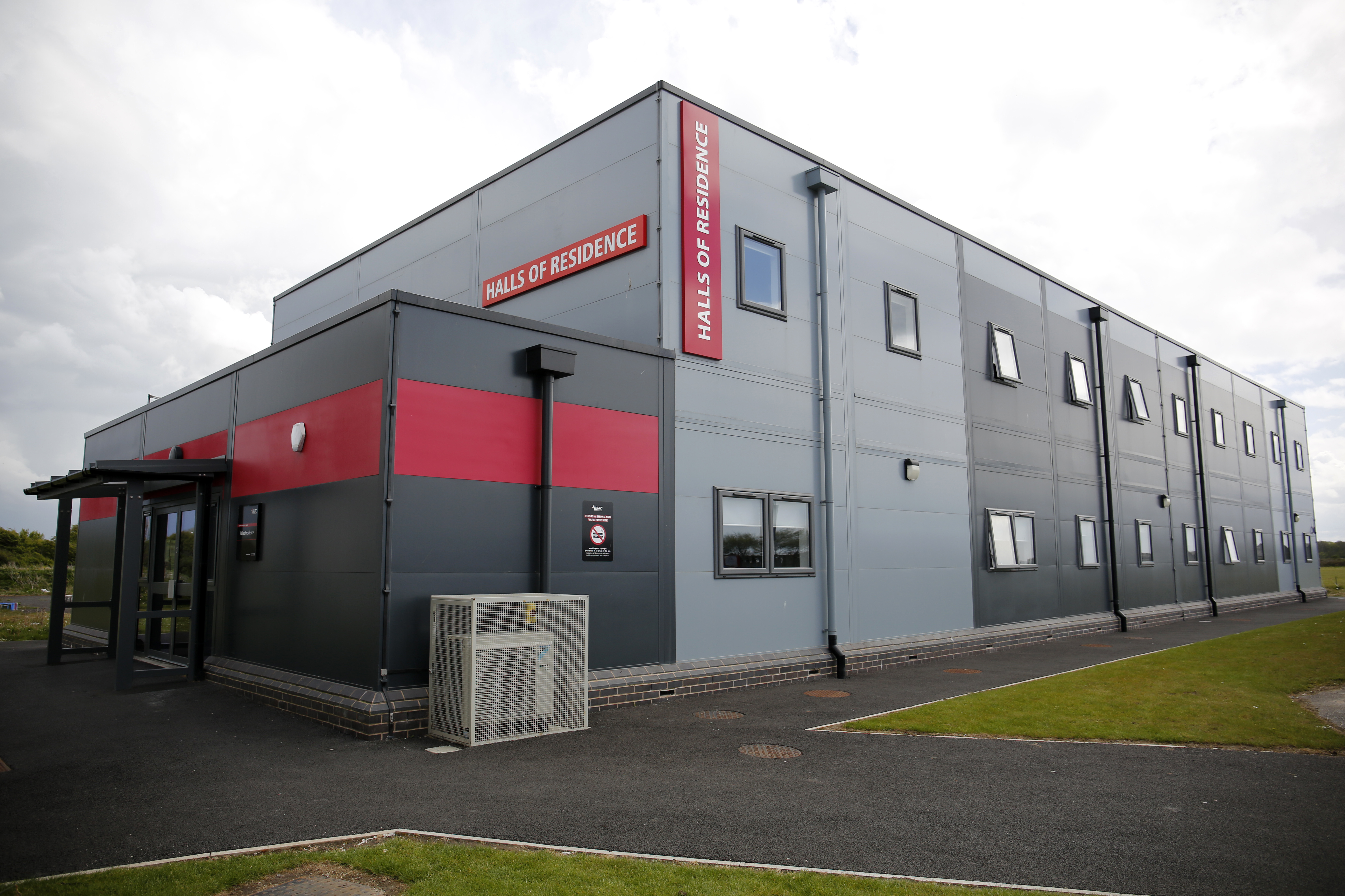 Image shows the exterior of the Halls of Residence at Fleetwood Nautical College